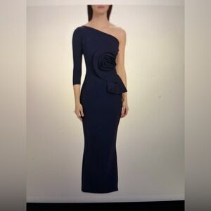 Chiara Boni Midnight Blue One-Shoulder Dress